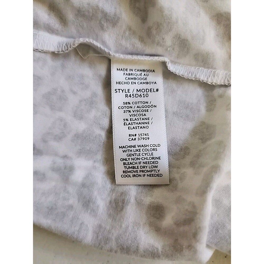 NWT Splendid Womens XS Lingerie Long NightGown Sleepware Blue Grey Leopard Print - Picture 6 of 6